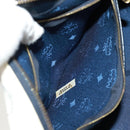 MCM Logogram Vicetos Boston Bag PVC Leather 2way White Gold Auth 159053-25