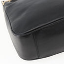 GUCCI Bamboo Hand Bag Leather 2way Black Gold 001 1638 Auth 159054-17