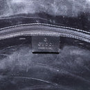 GUCCI Bamboo Hand Bag Leather 2way Black Gold 001 1638 Auth 159054-18