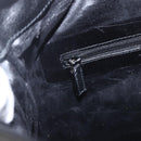 GUCCI Bamboo Hand Bag Leather 2way Black Gold 001 1638 Auth 159054-19