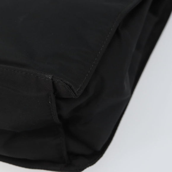 PRADA Hand Bag Nylon Black Silver Auth 159055