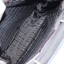 PRADA Hand Bag Nylon Black Silver Auth 159055-10