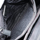 PRADA Hand Bag Nylon Black Silver Auth 159055-22