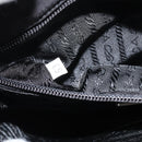 PRADA Hand Bag Nylon Black Silver Auth 159055-11