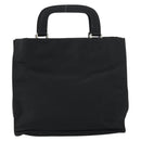 PRADA Hand Bag Nylon Black Silver Auth 159055-13