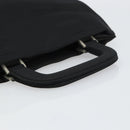 PRADA Hand Bag Nylon Black Silver Auth 159055-7