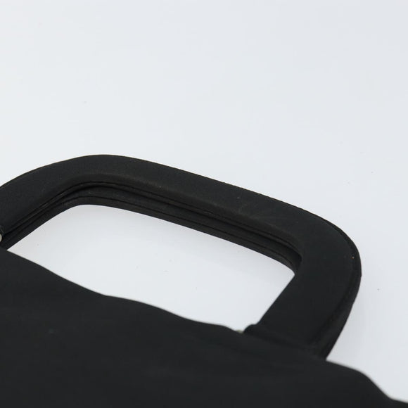 PRADA Hand Bag Nylon Black Silver Auth 159055