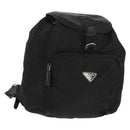 PRADA Backpack Nylon Black Silver Auth 159056-1