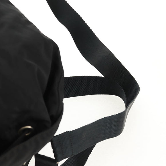 PRADA Backpack Nylon Black Silver Auth 159056