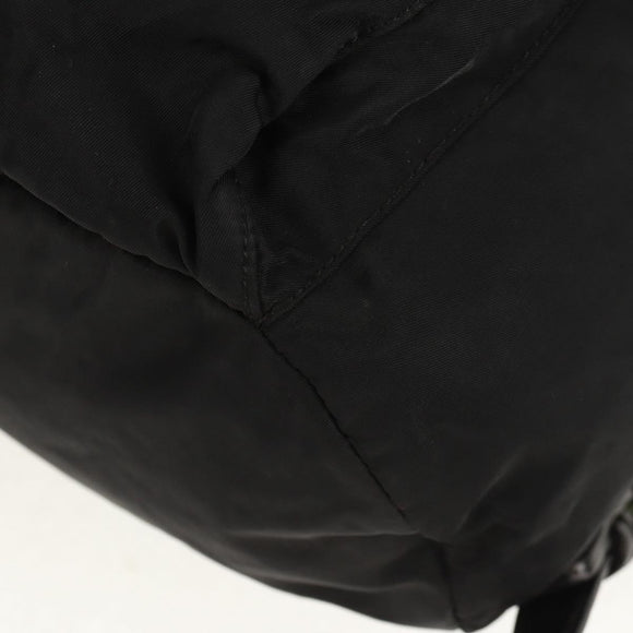 PRADA Backpack Nylon Black Silver Auth 159056