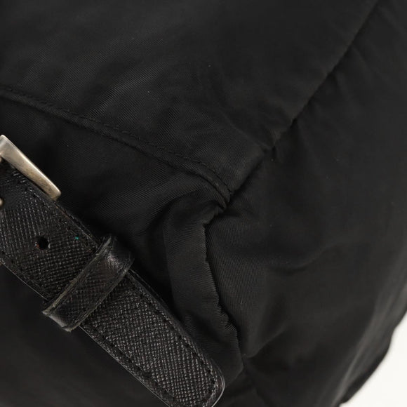 PRADA Backpack Nylon Black Silver Auth 159056