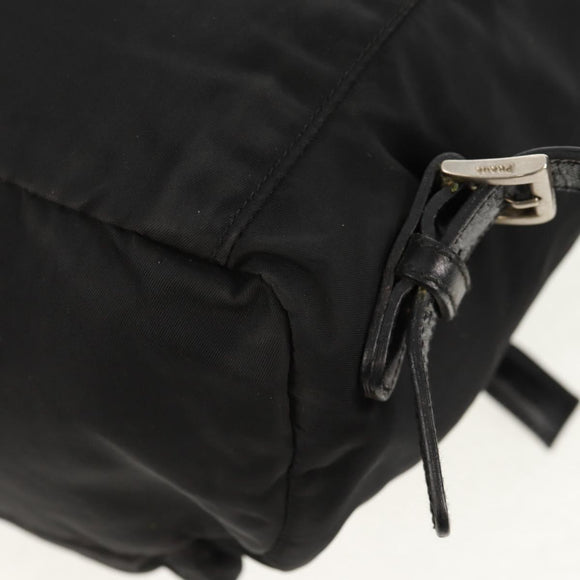 PRADA Backpack Nylon Black Silver Auth 159056