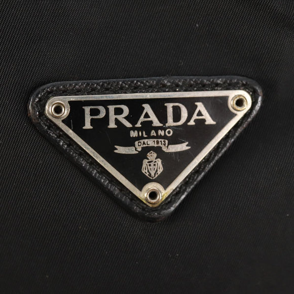 PRADA Backpack Nylon Black Silver Auth 159056