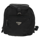 PRADA Backpack Nylon Black Silver Auth 159056-13