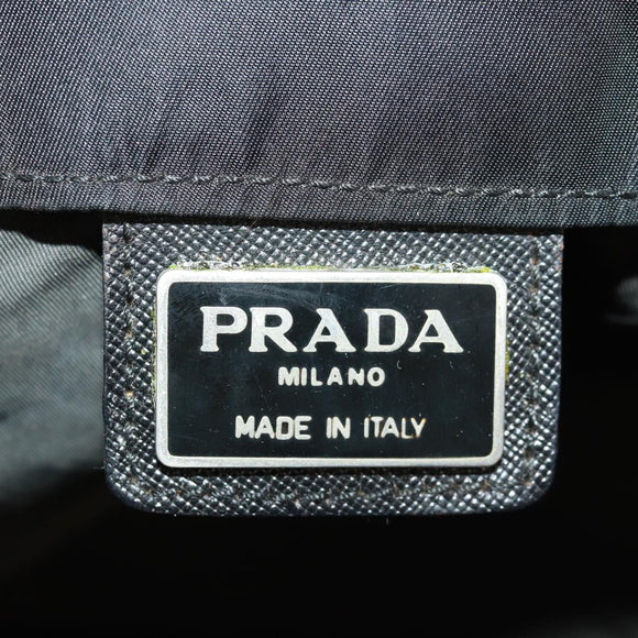 PRADA Backpack Nylon Black Silver Auth 159056