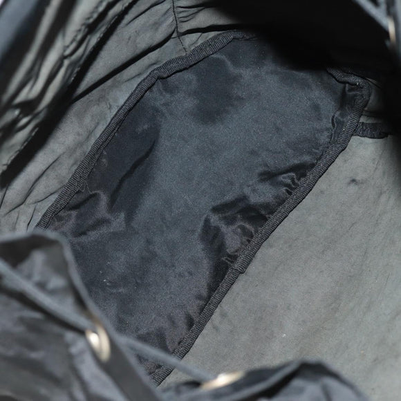 PRADA Backpack Nylon Black Silver Auth 159056