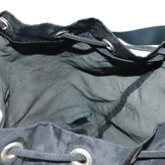 PRADA Backpack Nylon Black Silver Auth 159056