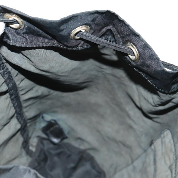 PRADA Backpack Nylon Black Silver Auth 159056