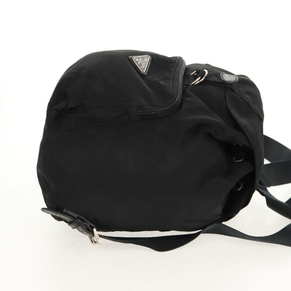 PRADA Backpack Nylon Black Silver Auth 159056