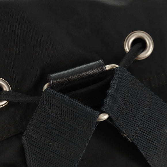 PRADA Backpack Nylon Black Silver Auth 159056