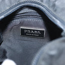 PRADA Shoulder Bag Nylon Black Silver Auth 159057-18