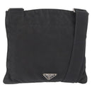 PRADA Shoulder Bag Nylon Black Silver Auth 159057-1