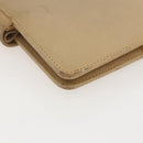CHANEL Day Planner Cover Leather Beige Gold CC Auth 159060-16