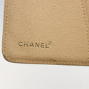 CHANEL Day Planner Cover Leather Beige Gold CC Auth 159060-17