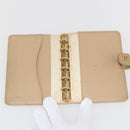 CHANEL Day Planner Cover Leather Beige Gold CC Auth 159060-8