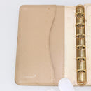 CHANEL Day Planner Cover Leather Beige Gold CC Auth 159060-18