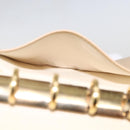 CHANEL Day Planner Cover Leather Beige Gold CC Auth 159060-23
