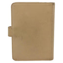 CHANEL Day Planner Cover Leather Beige Gold CC Auth 159060-2