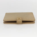 CHANEL Day Planner Cover Leather Beige Gold CC Auth 159060-3