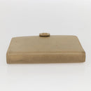 CHANEL Day Planner Cover Leather Beige Gold CC Auth 159060-4