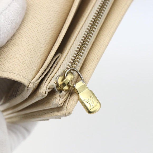 LOUIS VUITTON Damier Azur Portefeuille Sarah Long Wallet N61735 LV Auth 159061