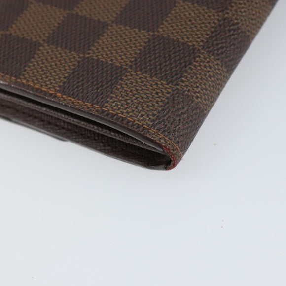 LOUIS VUITTON Damier Ebene Portefeuille Sarah Long Wallet N60491 LV Auth 159062