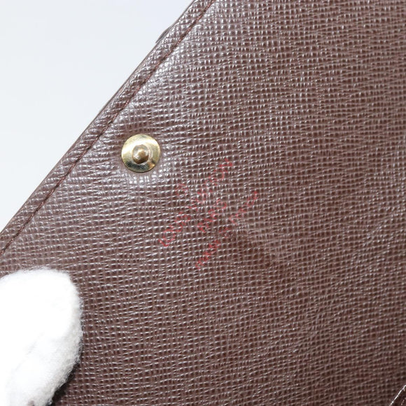 LOUIS VUITTON Damier Ebene Portefeuille Sarah Long Wallet N60491 LV Auth 159062