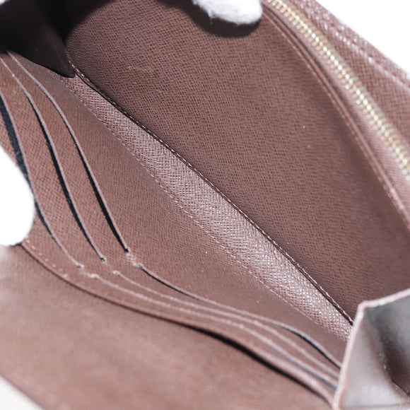 LOUIS VUITTON Damier Ebene Portefeuille Sarah Long Wallet N60491 LV Auth 159062