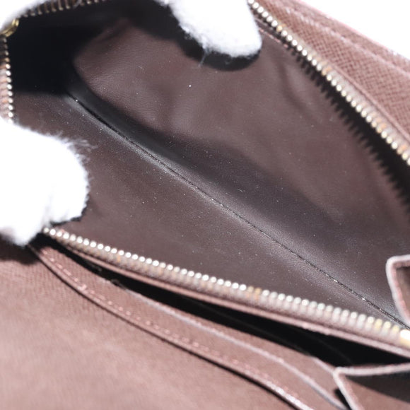 LOUIS VUITTON Damier Ebene Portefeuille Sarah Long Wallet N60491 LV Auth 159062