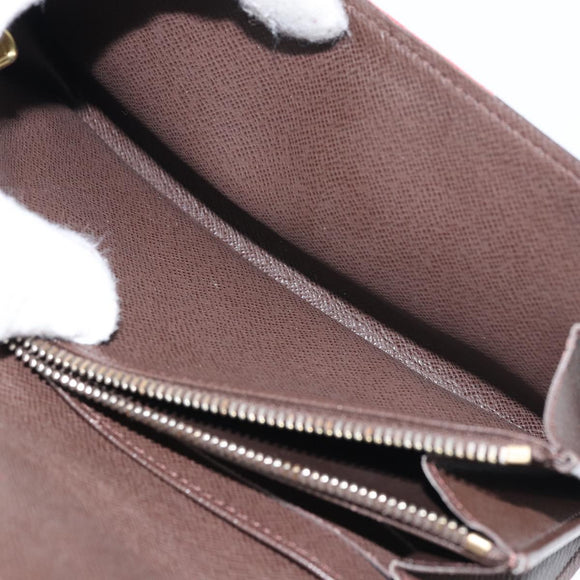 LOUIS VUITTON Damier Ebene Portefeuille Sarah Long Wallet N60491 LV Auth 159062