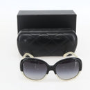 CHANEL Sunglasses plastic Black CC Auth 159063V-11
