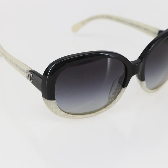 CHANEL Sunglasses plastic Black CC Auth 159063V