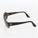CHANEL Sunglasses plastic Brown CC Auth 159065V-5