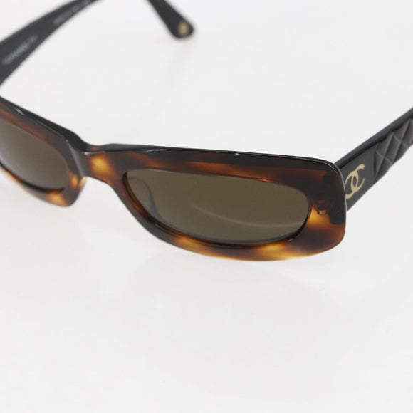 CHANEL Sunglasses plastic Brown CC Auth 159065V