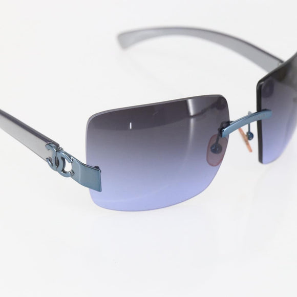 CHANEL Sunglasses plastic Purple CC Auth 159067