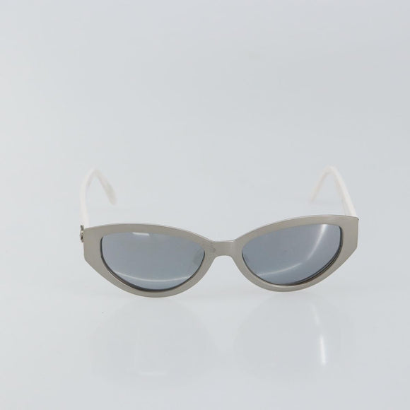 CHANEL Sunglasses plastic White CC Auth 159068