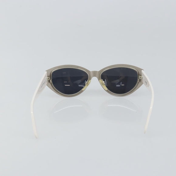 CHANEL Sunglasses plastic White CC Auth 159068