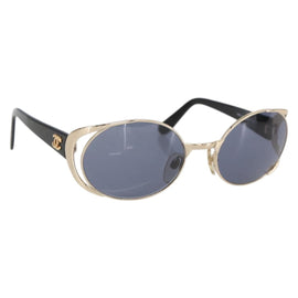 CHANEL Sunglasses plastic Black CC Auth 159069V