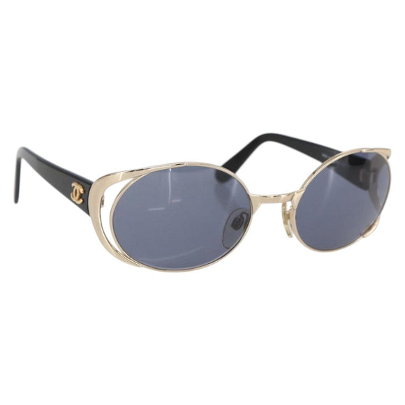 CHANEL Sunglasses plastic Black CC Auth 159069V