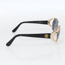 CHANEL Sunglasses plastic Black CC Auth 159069V-4